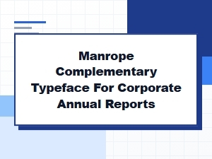 Fine Corporate Font Partners for Annual Reports
