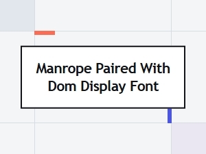 Elevate Manrope with the Dominant Dom Display Font