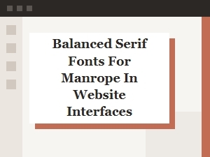 Perfect Serif Partners for Manrope