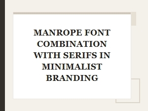 Perfect Minimal Serif Pairings for Manrope